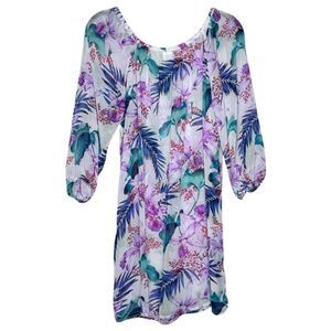 Tommy Bahama Tropical Print Sheer Swim Coverup - Size Small